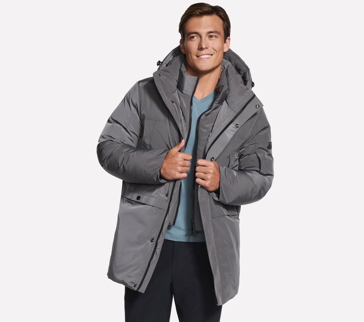 Non-Quilted Parka | Men Skechers discount