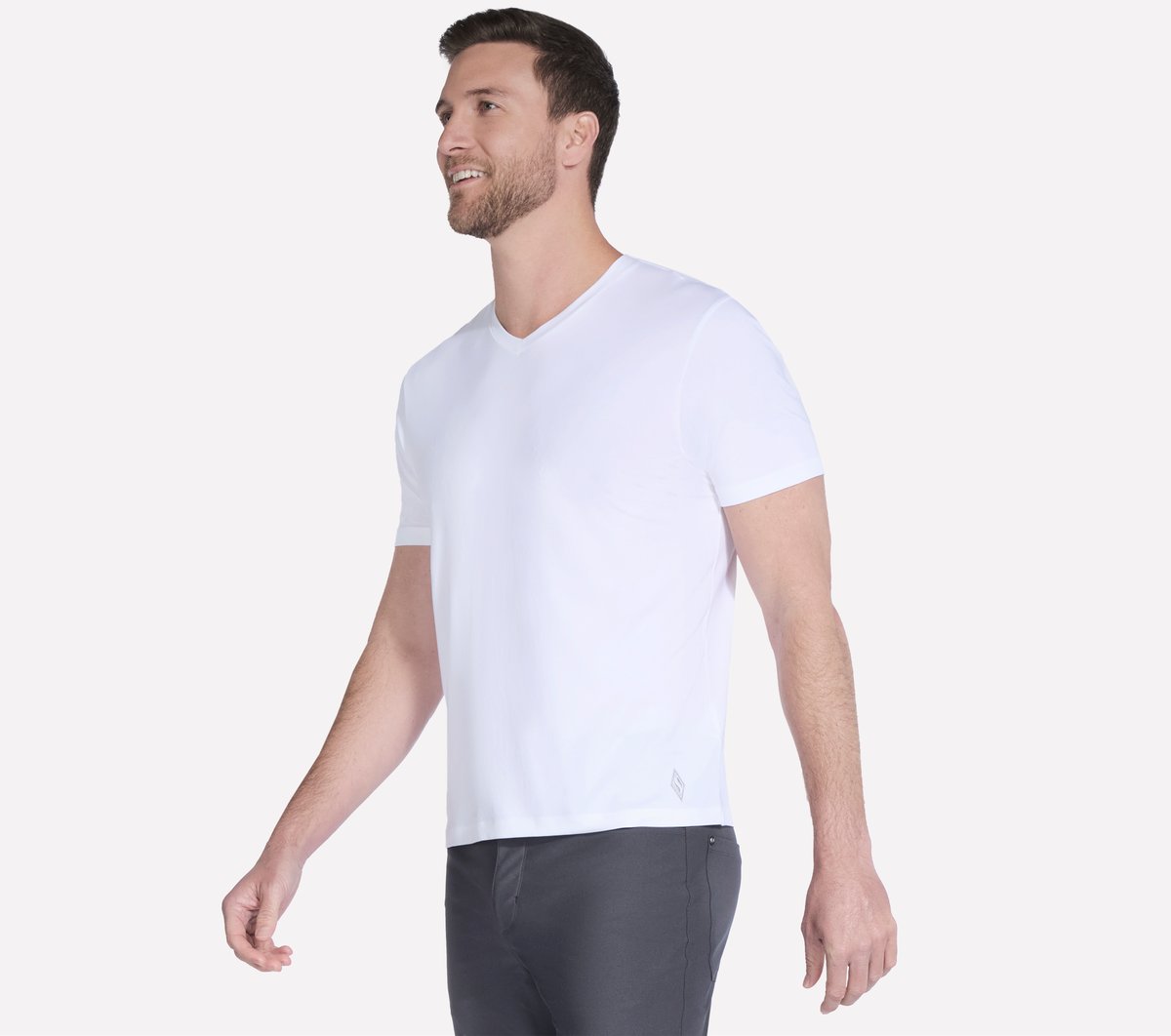 GO DRI Pima Short Sleeve V-Neck | Men Skechers outlet