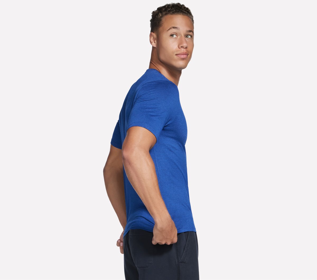 GO DRI All Day Stripe Tee | Men Skechers for sale