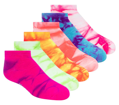 6 Pack Girls' Tie Dye Fashion Socks | Skechers discount