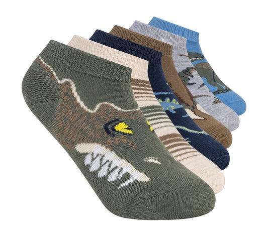 6 Pack Boys' Dino Socks | Skechers for sale