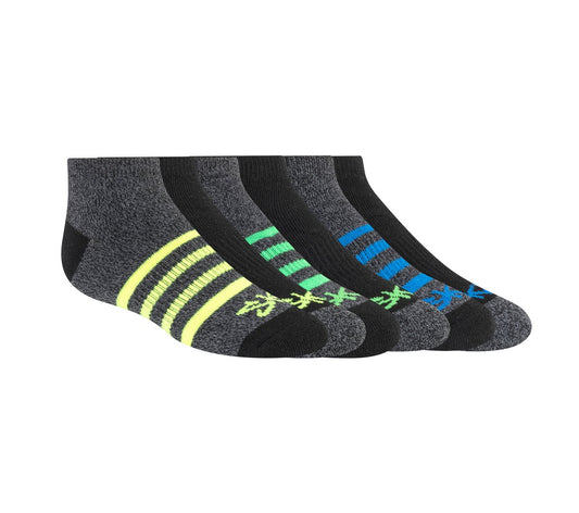 6 Pack Low Cut Marled Stripe Socks | Skechers discount