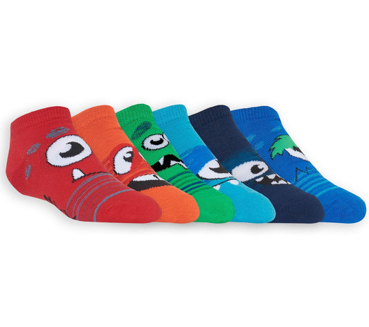 6 Pack Low Cut Monster Socks | Skechers online shop