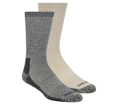 2 Pack Men's Crew Wool Socks | Skechers online shop