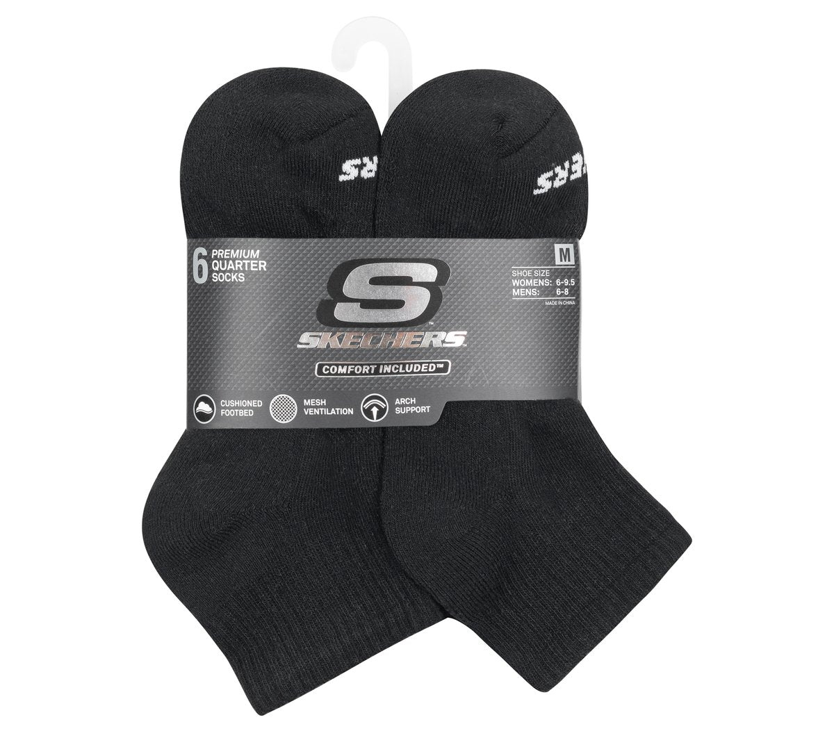 6 Pack Core Quarter Medium Socks | Skechers online shop