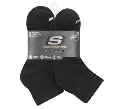 6 Pack Core Quarter Large Socks | Skechers outlet