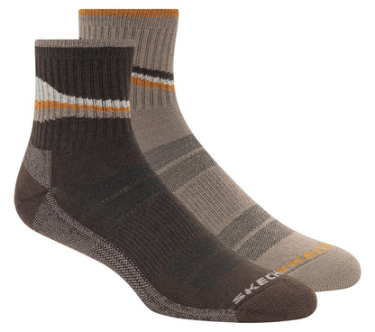 2 Pack Men's Quarter Trail Socks | Skechers outlet
