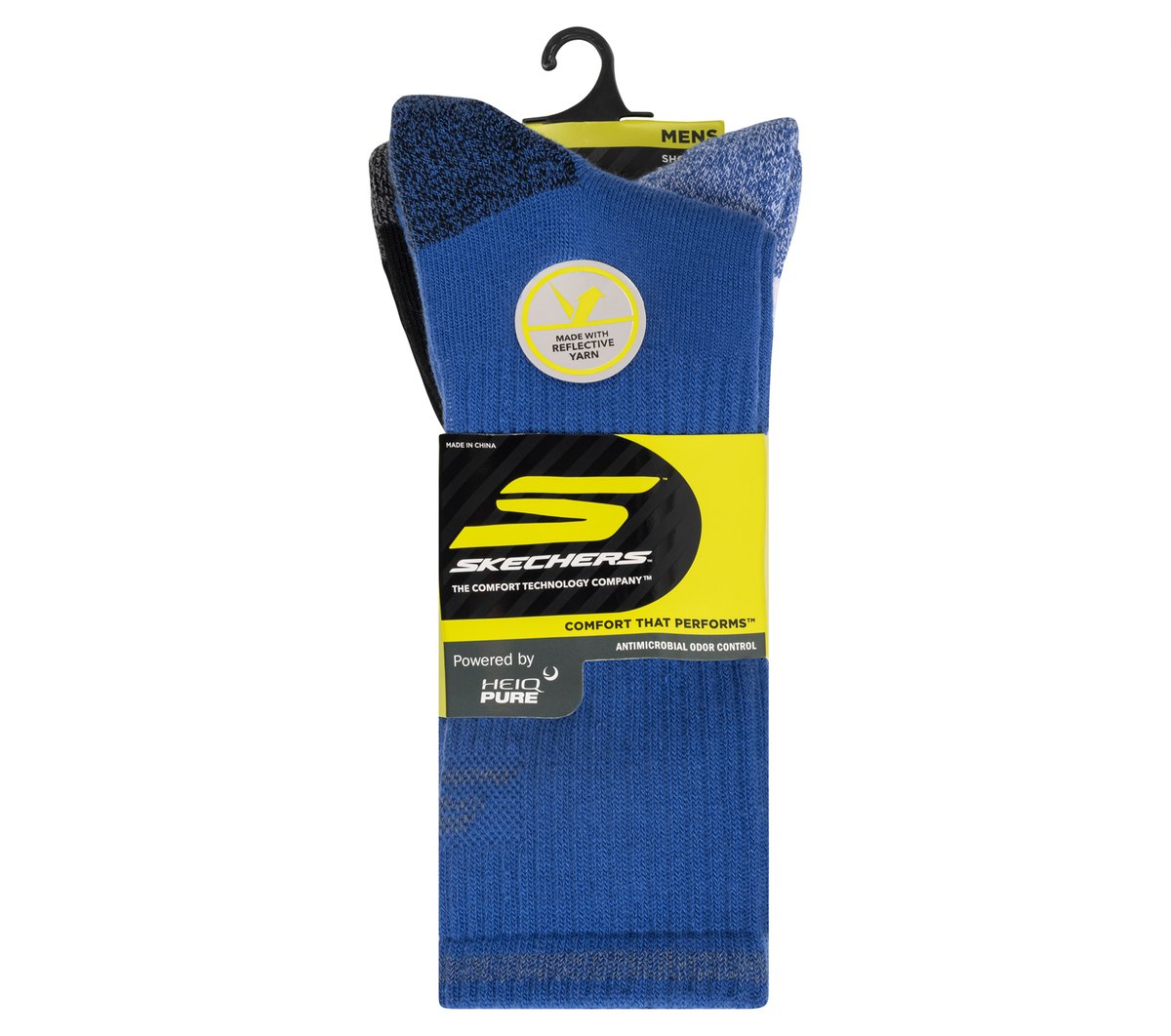 3 Pack Men's Reflective Performance Crew Socks | Skechers sale