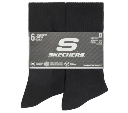 6 Pack Large Core Crew Socks | Skechers online shop