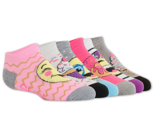 6 Pack Low Cut Emoji Ice Cream Socks | Skechers on sale