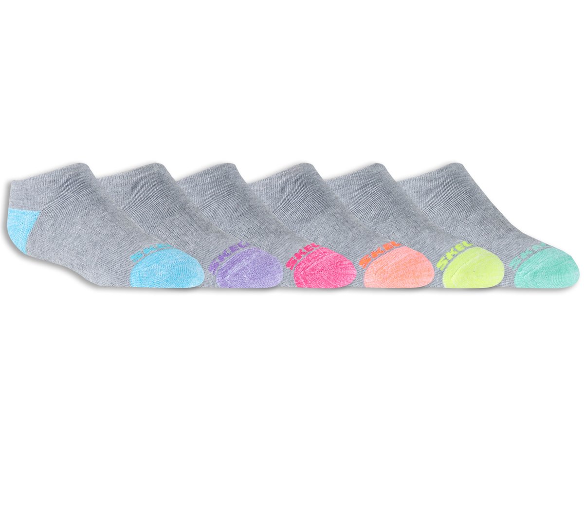 6 Pack Low Cut Walking Socks | Skechers outlet