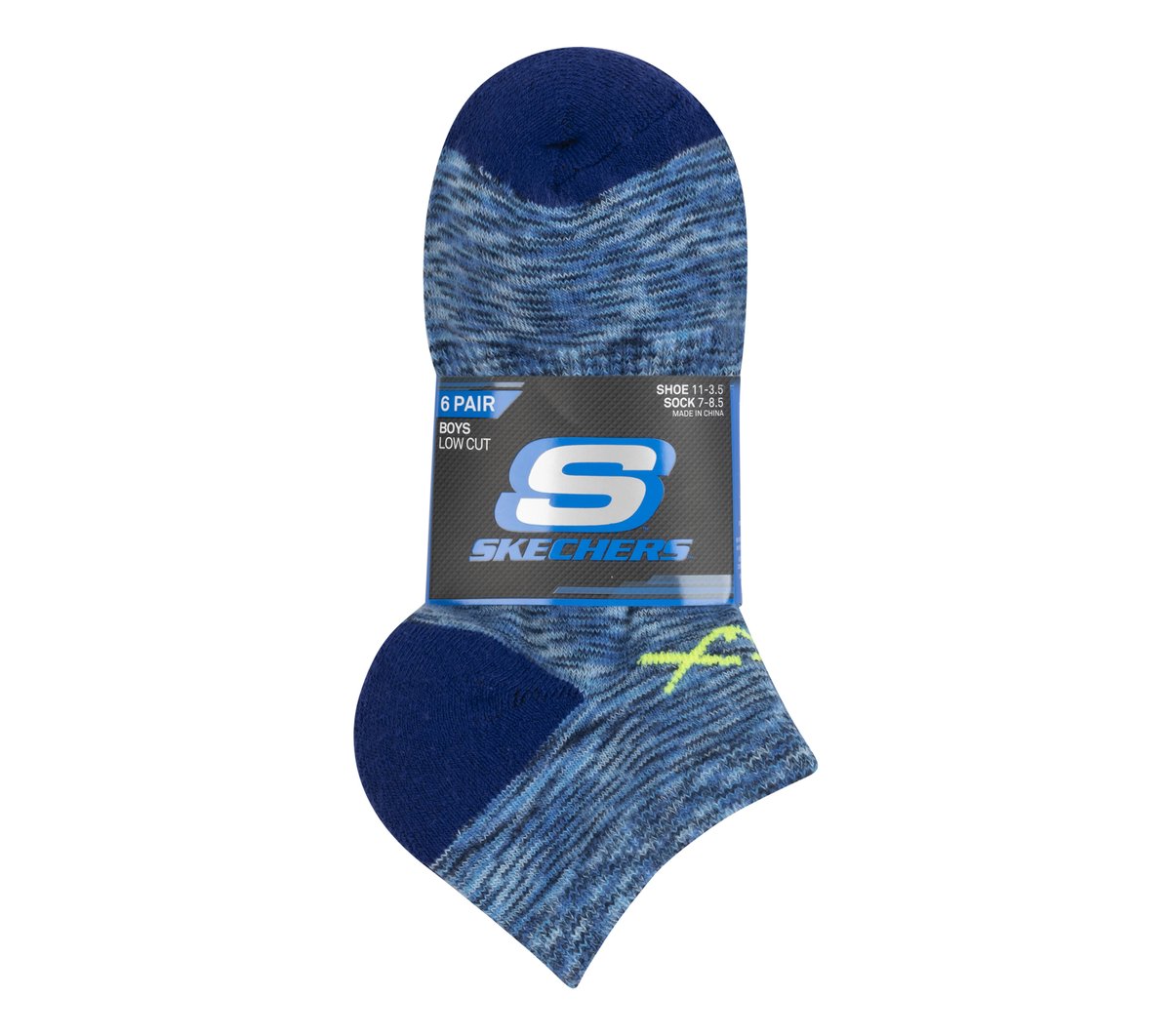 6 Pack Space Dye Low Cut Socks | Skechers online