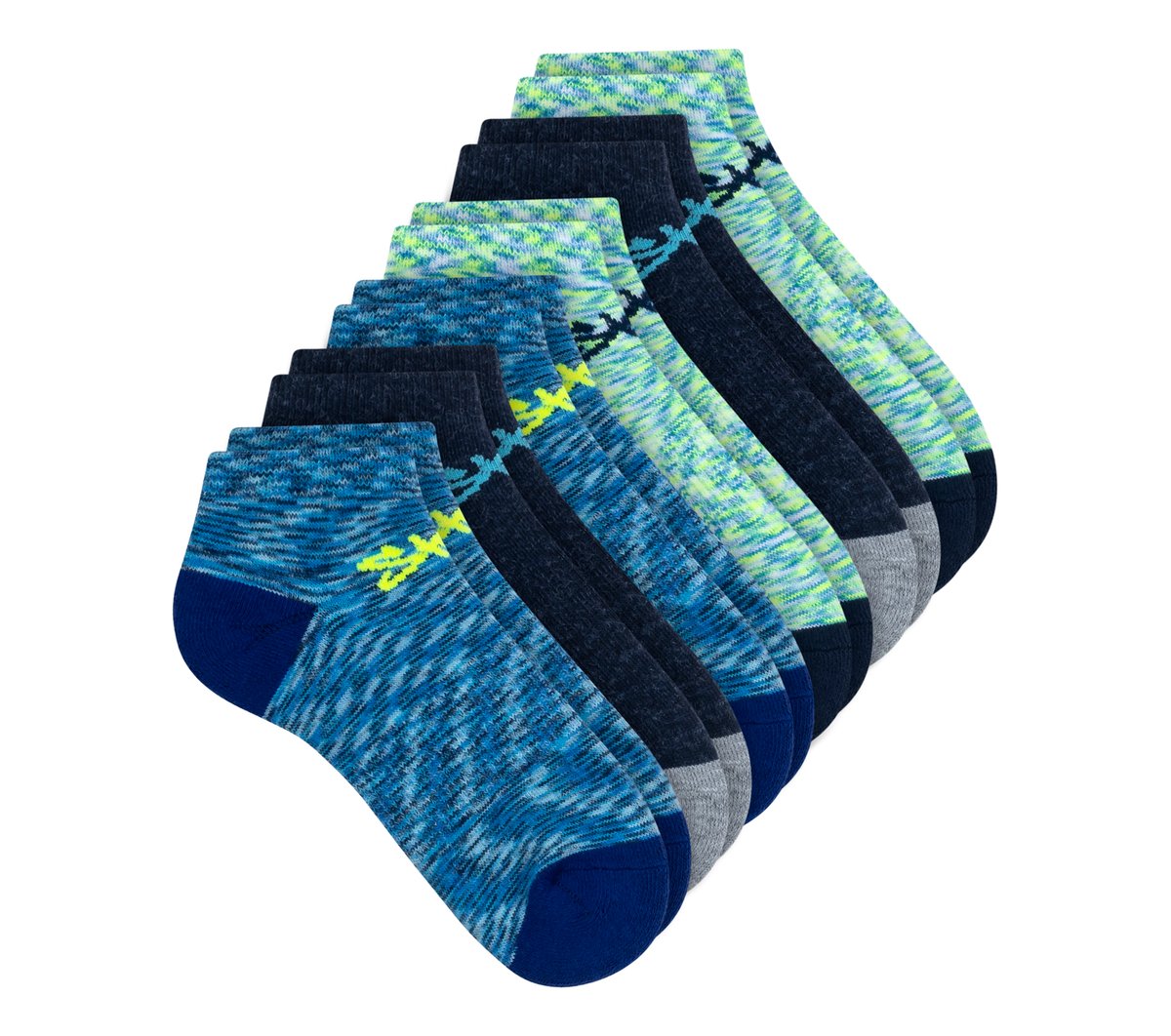 6 Pack Space Dye Low Cut Socks | Skechers online