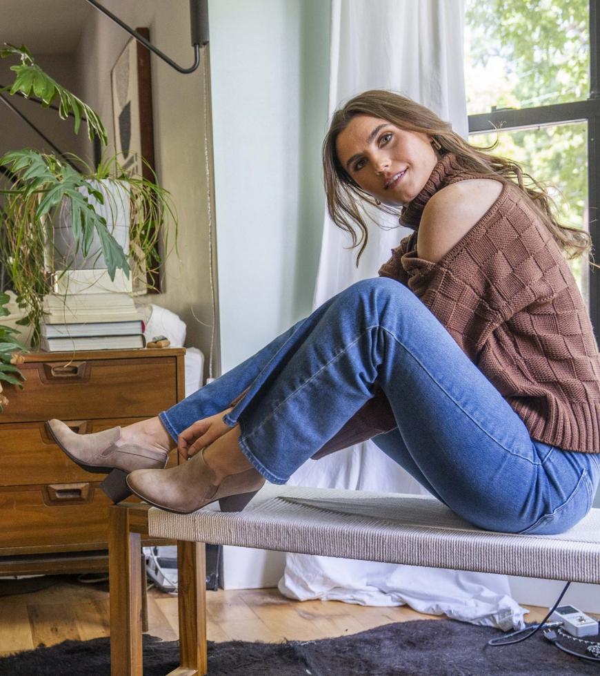 Baretraps Booties | Women Caroline Ankle Bootie Light Mushroom