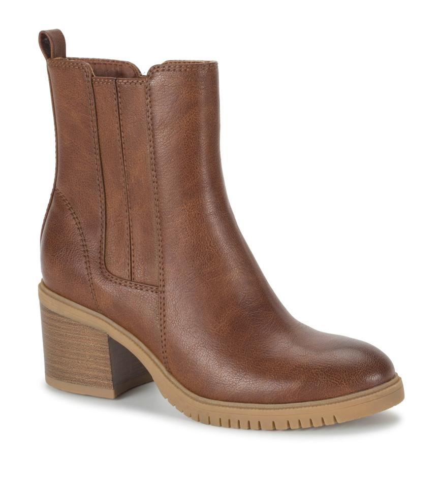 Baretraps Booties | Women Feeney Block Heel Boot Cognac