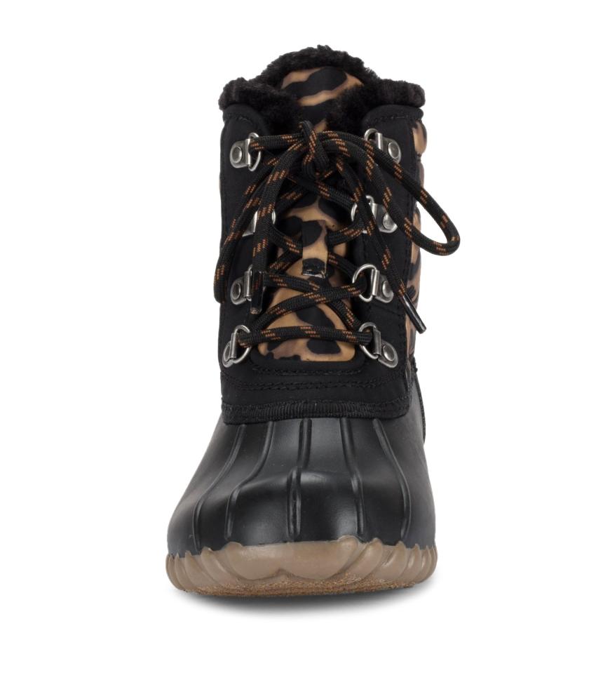 Baretraps Booties | Women Flynn Duck Boot Black Leopard