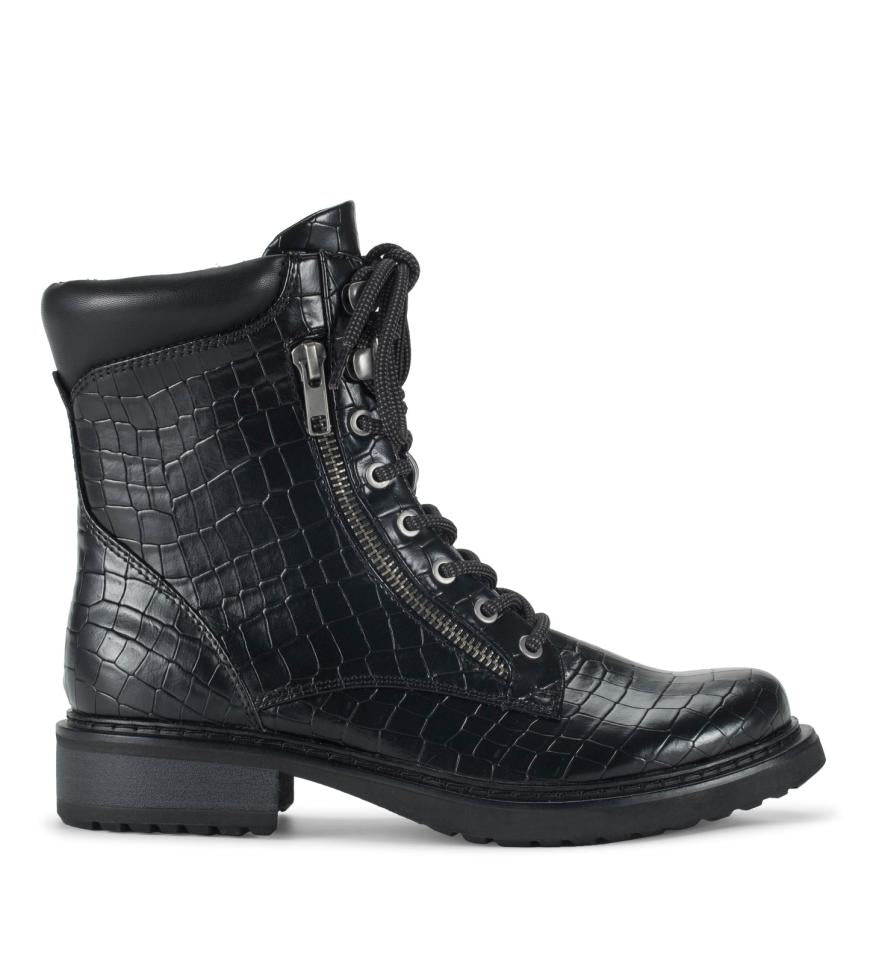 Baretraps Booties | Women Holden Lace Up Bootie Black Croco