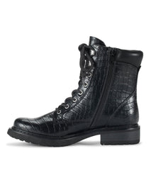 Baretraps Booties | Women Holden Lace Up Bootie Black Croco