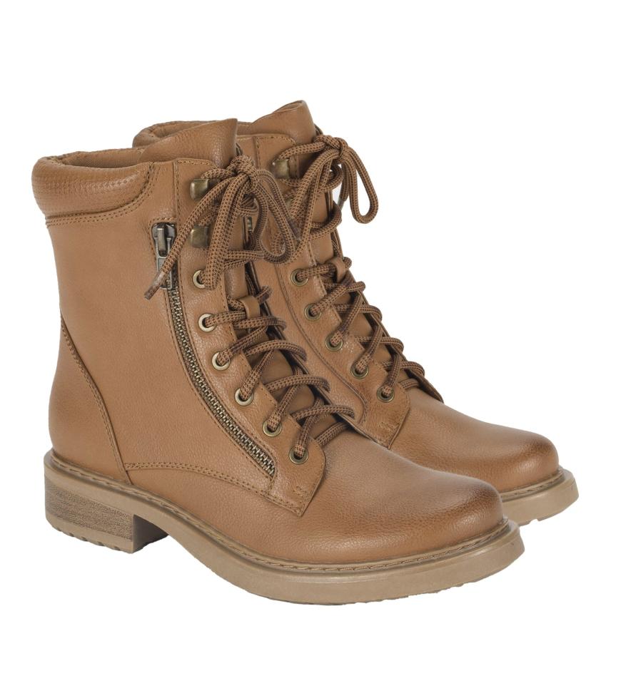 Baretraps Booties | Women Holden Lace Up Bootie Dark Cognac