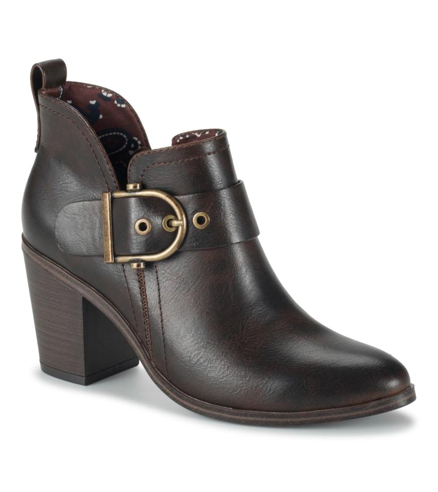 Baretraps Booties | Women Karina Block Heel Ankle Bootie Dark Brown