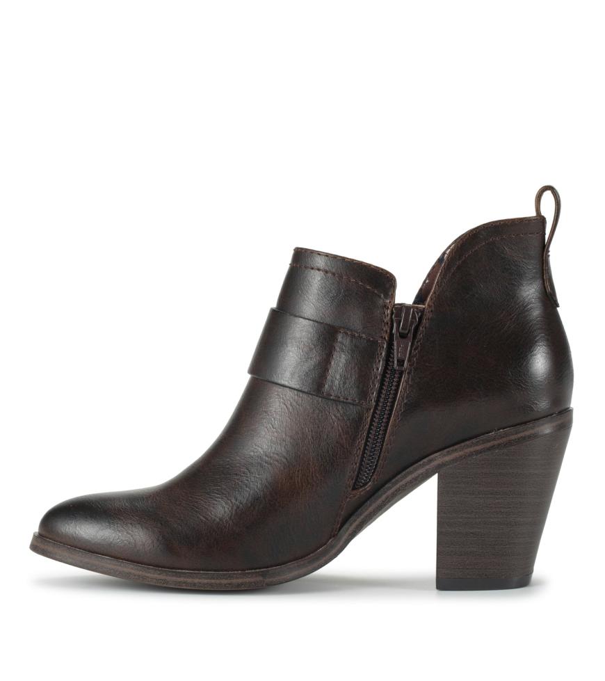 Baretraps Booties | Women Karina Block Heel Ankle Bootie Dark Brown