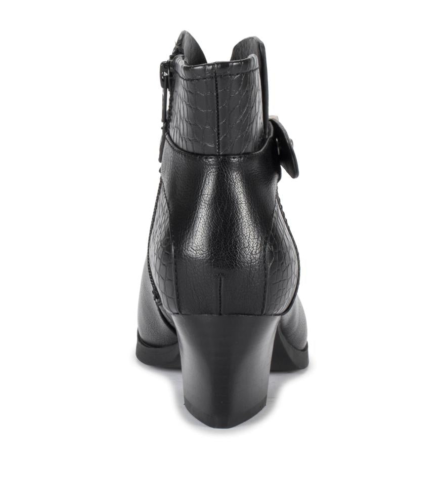 Baretraps Booties | Women Lane Block Heel Bootie Black Croco