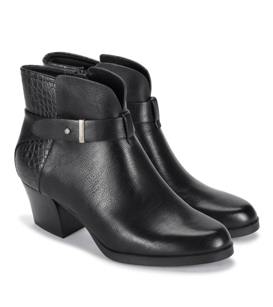 Baretraps Booties | Women Lane Block Heel Bootie Black Croco