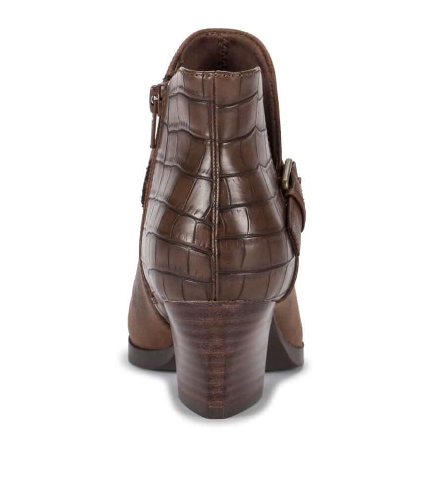 Baretraps Booties | Women Lexis Block Heel Bootie Brush Brown Croco