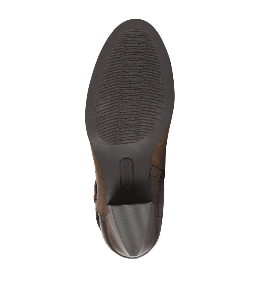Baretraps Booties | Women Lexis Block Heel Bootie Brush Brown Croco