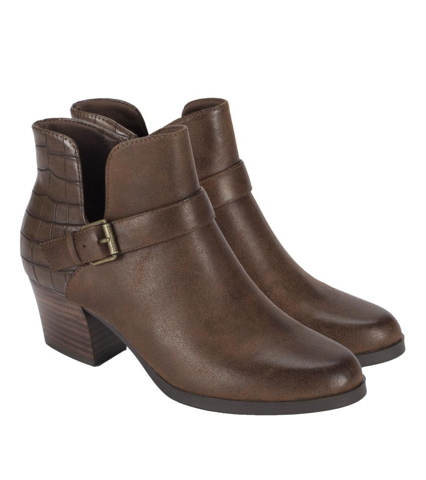 Baretraps Booties | Women Lexis Block Heel Bootie Brush Brown Croco