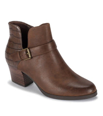 Baretraps Booties | Women Lexis Block Heel Bootie Brush Brown Croco