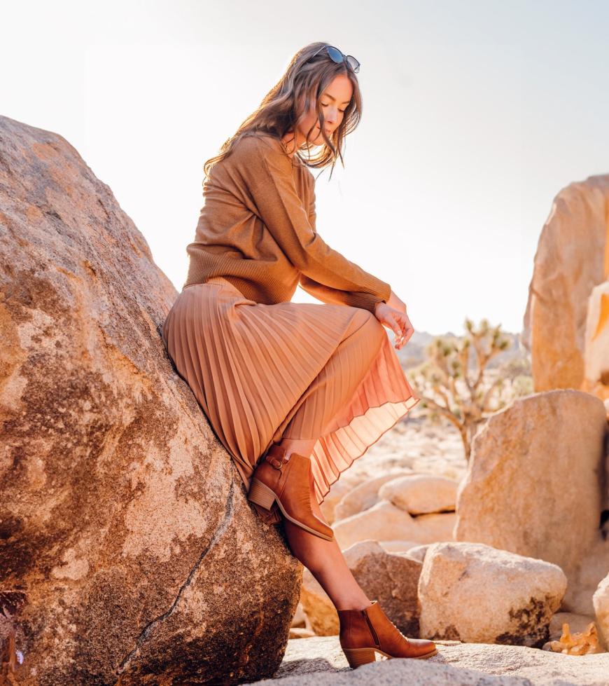 Baretraps Booties | Women Linnea Block Heel Bootie Light Rust