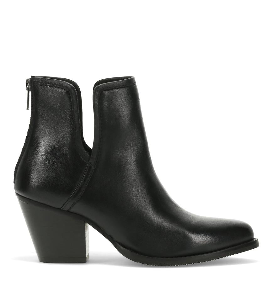 Baretraps Booties | Women Nanny Block Heel Bootie Black Leather
