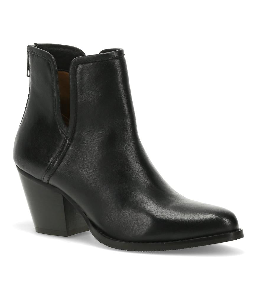 Baretraps Booties | Women Nanny Block Heel Bootie Black Leather