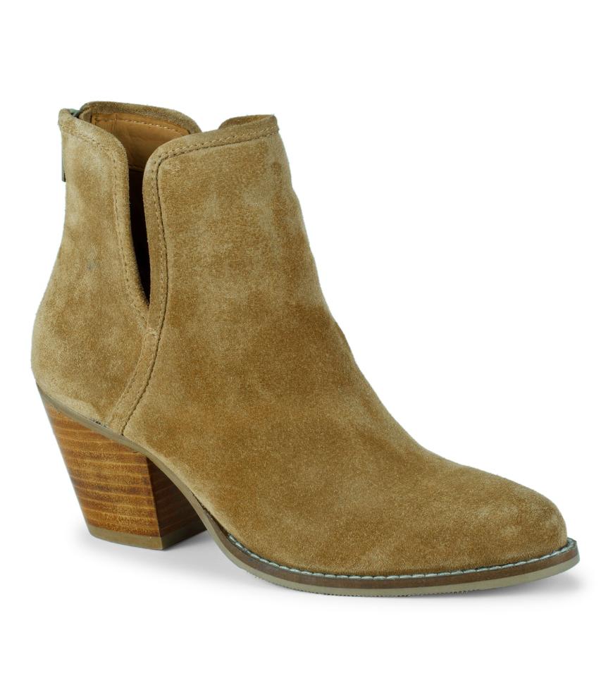 Baretraps Booties | Women Nanny Block Heel Bootie Cognac Suede