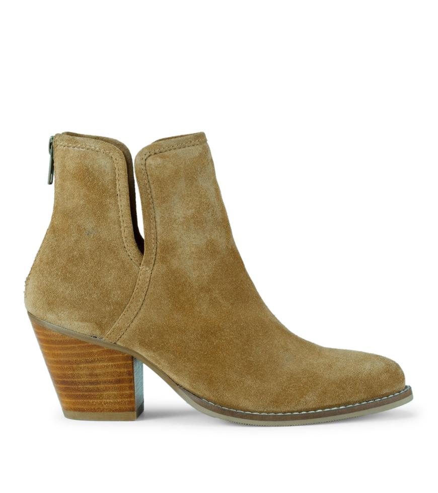 Baretraps Booties | Women Nanny Block Heel Bootie Cognac Suede