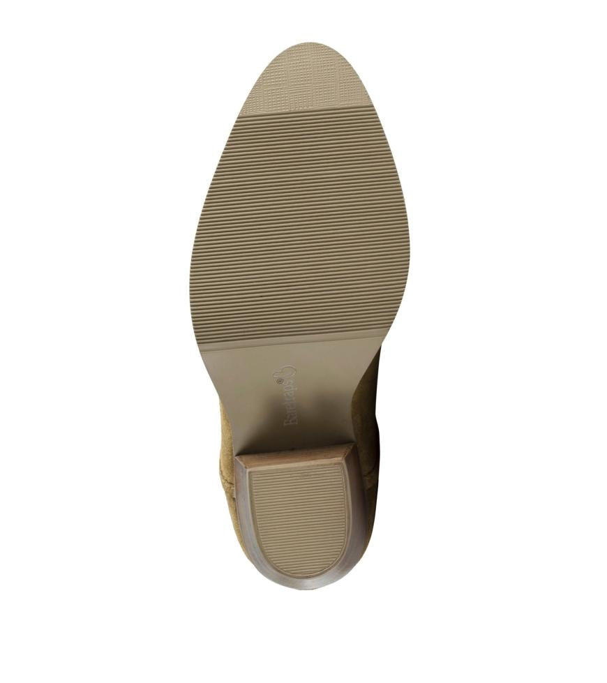 Baretraps Booties | Women Nanny Block Heel Bootie Cognac Suede
