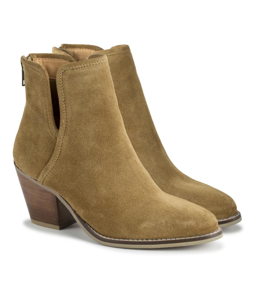 Baretraps Booties | Women Nanny Block Heel Bootie Cognac Suede