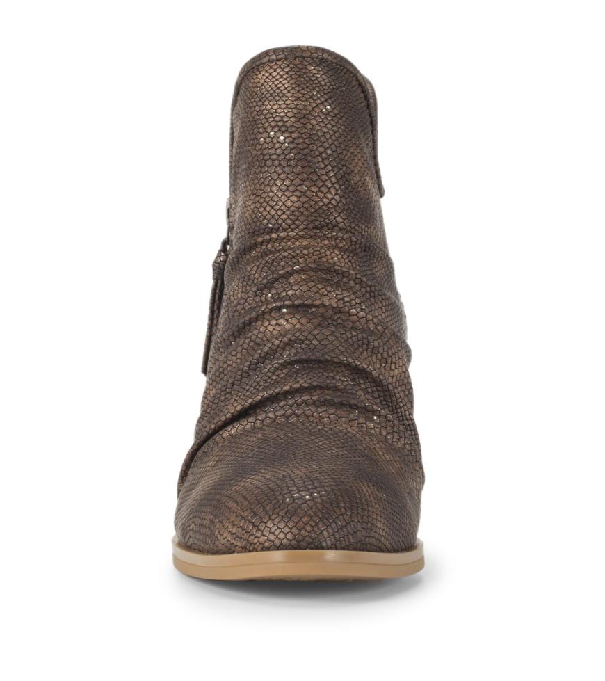 Baretraps Booties | Women Serenity Block Heel Bootie Taupe Metallic