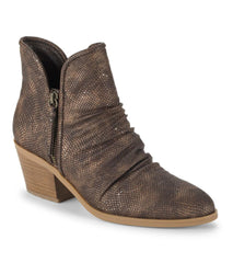 Baretraps Booties | Women Serenity Block Heel Bootie Taupe Metallic