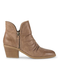 Baretraps Booties | Women Serenity Block Heel Bootie Taupe Microfiber