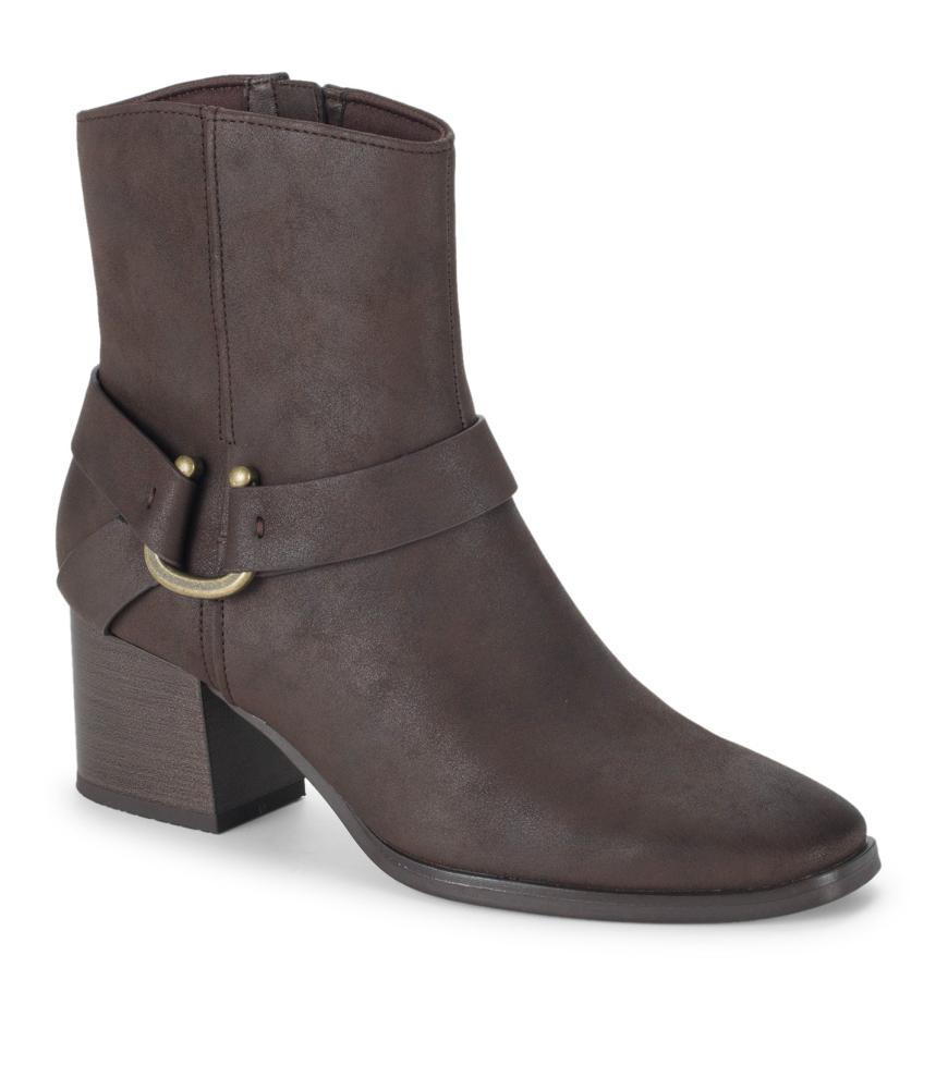 Baretraps Booties | Women Tiana Block Heel Bootie Dark Brown