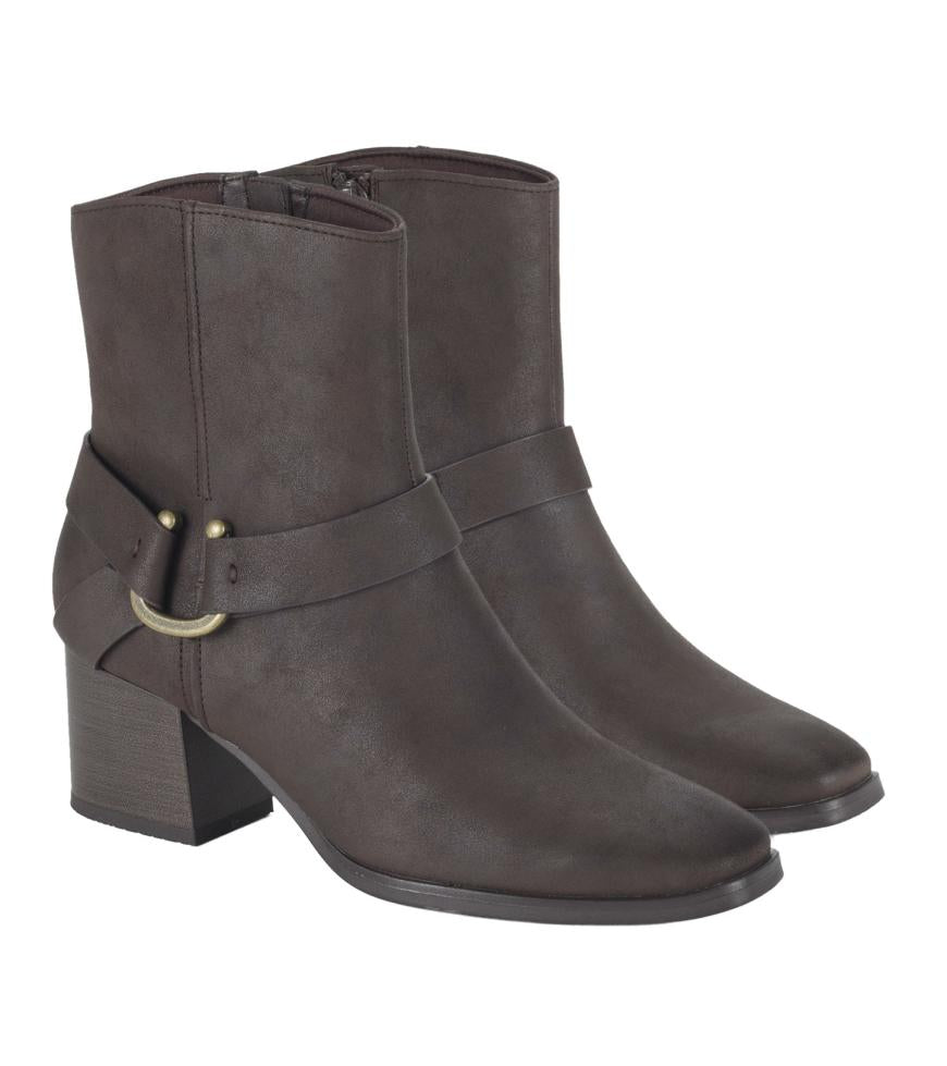 Baretraps Booties | Women Tiana Block Heel Bootie Dark Brown