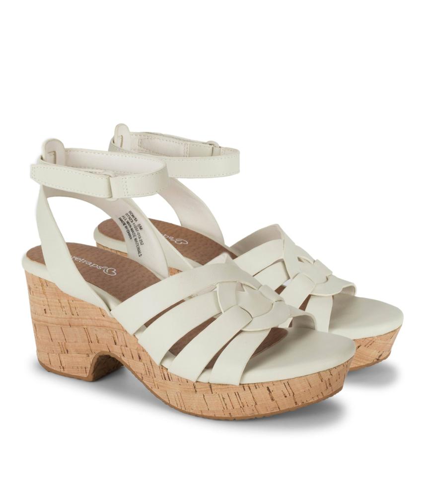 Baretraps Classic Comfort Sandals | Women Bonita Wedge Sandal Cream