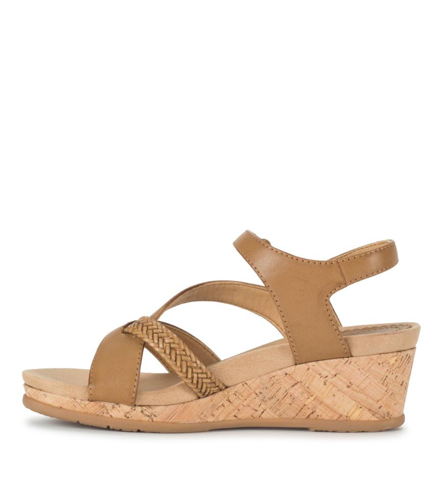 Baretraps Classic Comfort Sandals | Women Farah Wedge Sandal Caramel