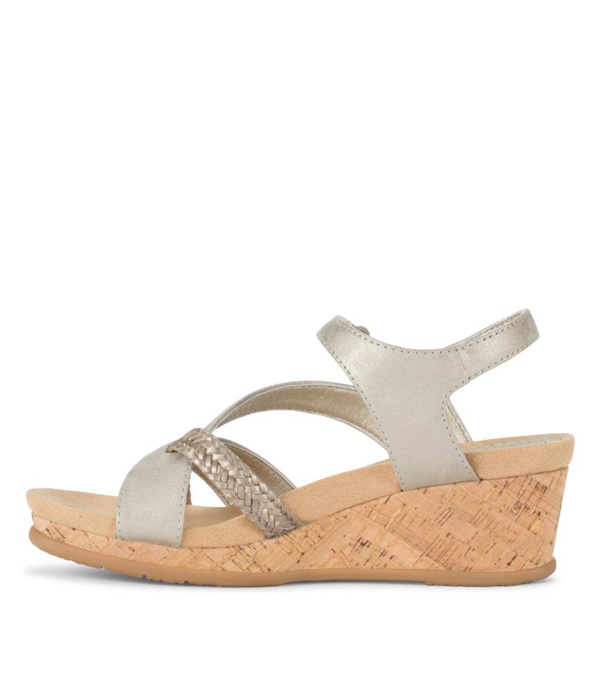 Baretraps Classic Comfort Sandals | Women Farah Wedge Sandal Champagne