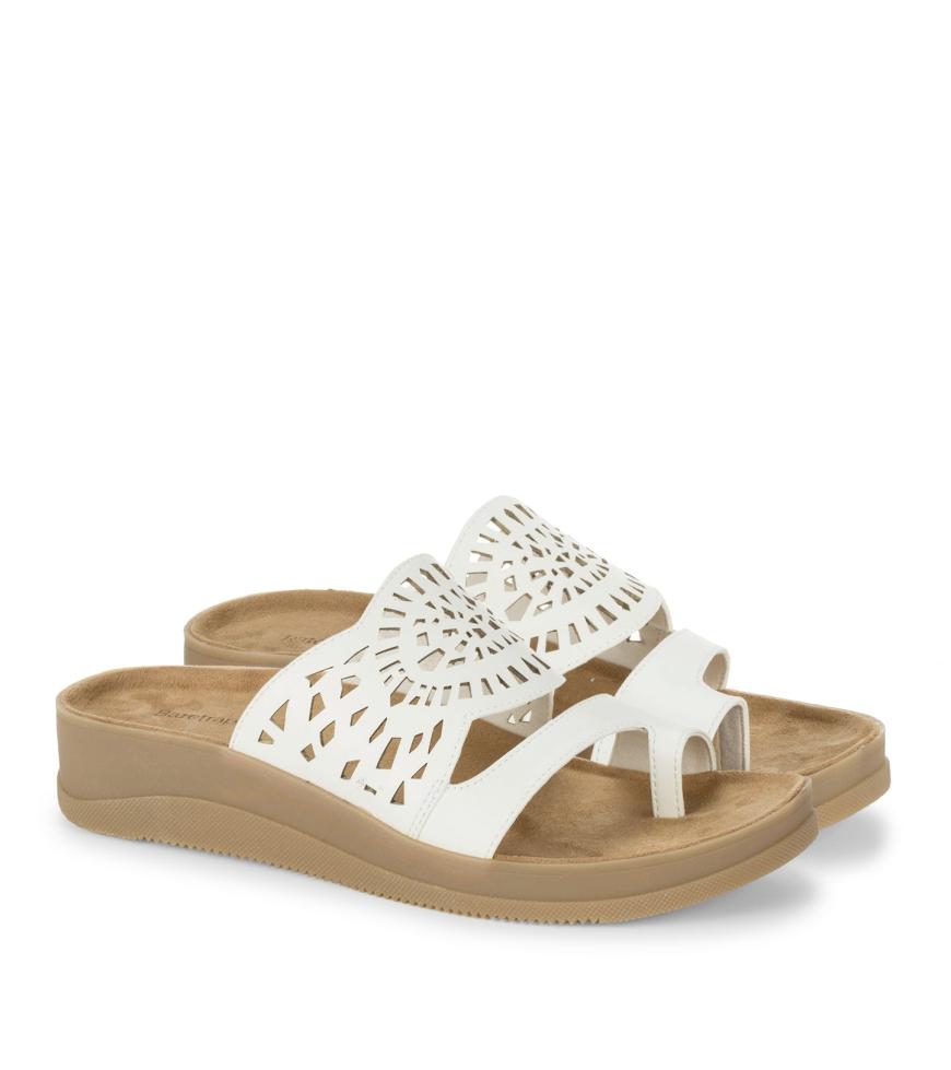 Baretraps Classic Comfort Sandals | Women Flora Slide Sandal White