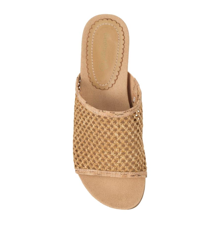 Baretraps Classic Comfort Sandals | Women Flossey Wedge Slide Sandal Natural