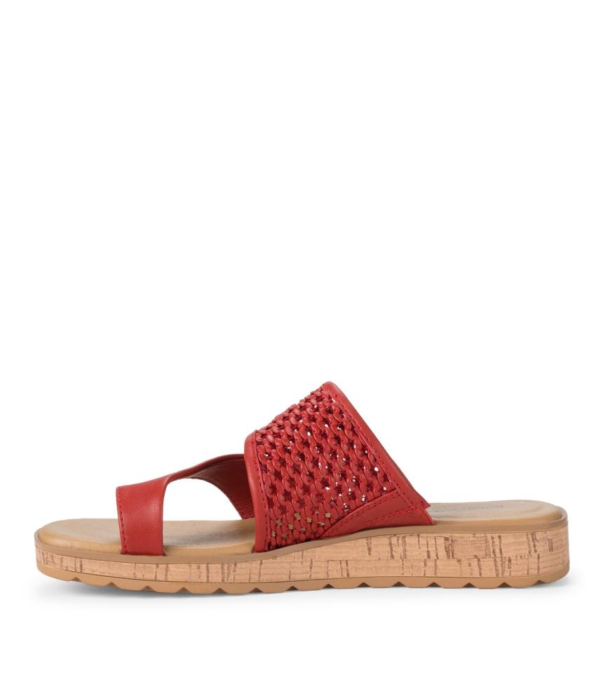 Baretraps Classic Comfort Sandals | Women Gibby Slide Sandal Cherry Red