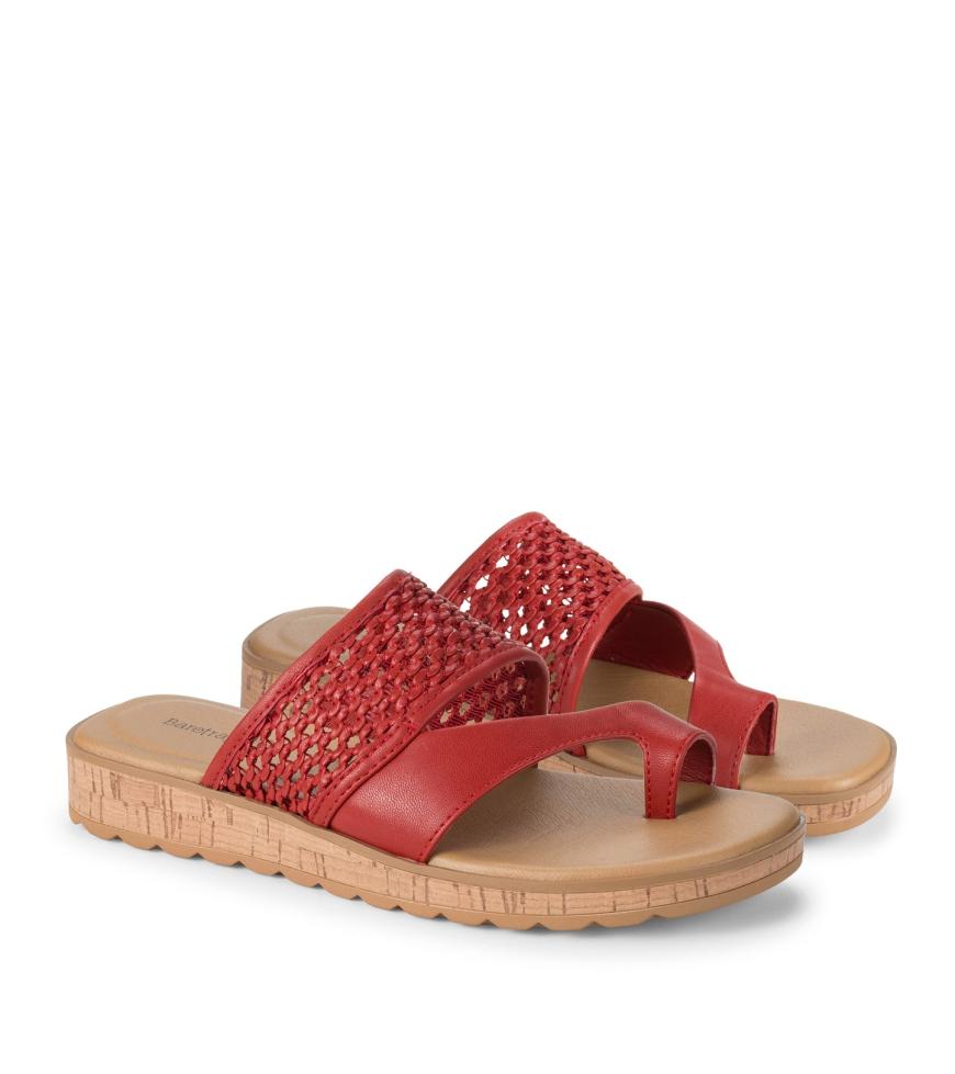 Baretraps Classic Comfort Sandals | Women Gibby Slide Sandal Cherry Red